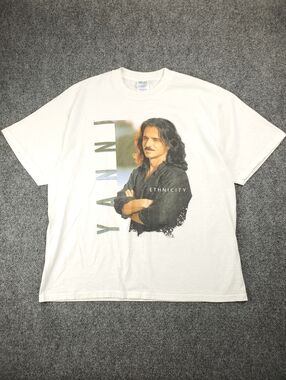 Vintage 2003 Yanni Ethnicity Tour T Shirt XL Classical Composer Double Sided